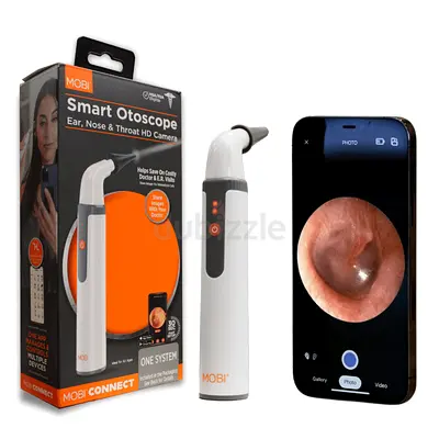 MOBI Ear Cam Otoscope Ear, Nose  Throat, 1080P HD Camera for Ear, Nose  Throat Gyroscope Stability