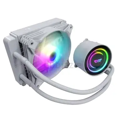 DarkFlash Twister DX120 ARGB LED 120mm AIO Liquid Cooler - White | DX-120WH