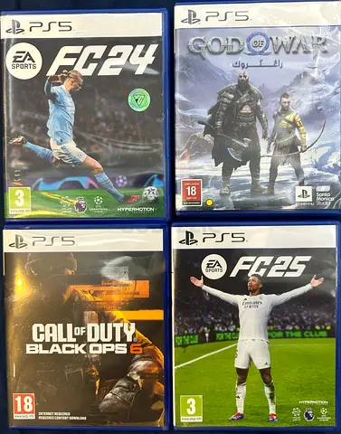Exciting Collection of PS5 Video Games: FC 24, $% of War, Call of Duty, and FC 25!