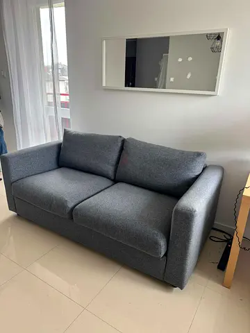 VIMLE 2-seat sofa-bed, Gunnared medium grey