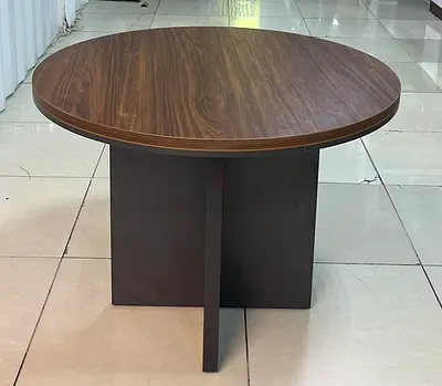 Round meeting table wooden