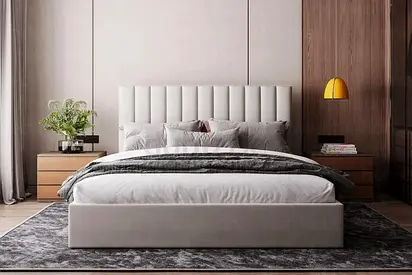 Queen size bed frame with medical mattress