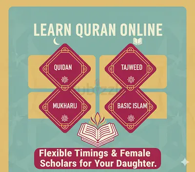Flexible Timings, Female Scholars: Quality Quran Education for Your Daughter. (This combines the key