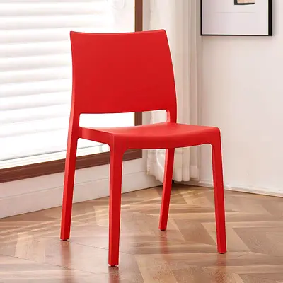 Modern Mid Century Premium Plastic Chair,Curved Back Dining Chairs For Kitchen Garden Lounge