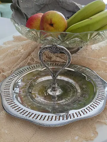 Dessert Tray Viking Silver Plated