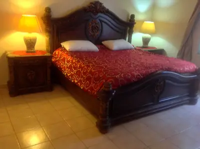 Elegant  very comfortable Kingsize bed ( 2 meters) with 2 double mattresses,