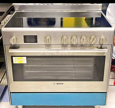 Bosch Series 6 Electric Ceramic Cooker – 90x60 cm, Oven with Fan Grill  Frame Set
