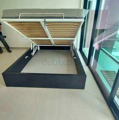 ‎IKEA Malam Ottoman king size size 180×200cm bed with inside full storage and IKEA mattress is avai