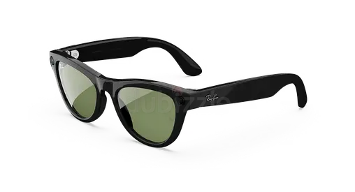 Ray-Ban Meta Skyler (Gen 2) Shiny Black frames with Green sun lenses