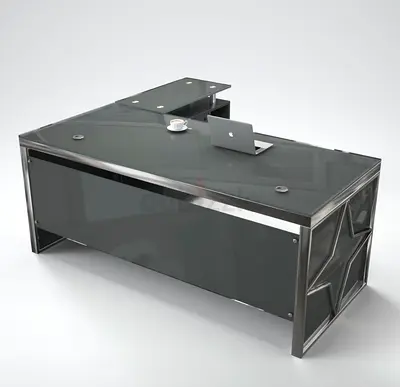 Sleek and Modern Glass Office Desk