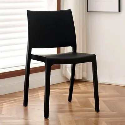 Modern Mid Century Premium Plastic Chair,Curved Back Dining Chairs For Kitchen Garden Lounge