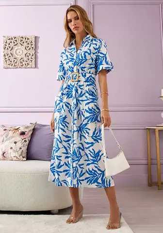 Maxfashion Blue and white Dress