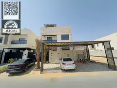 For rent in Al Helio, a two-story villa with a roof, furnished, 5 rooms, a living room, 2 halls, and
