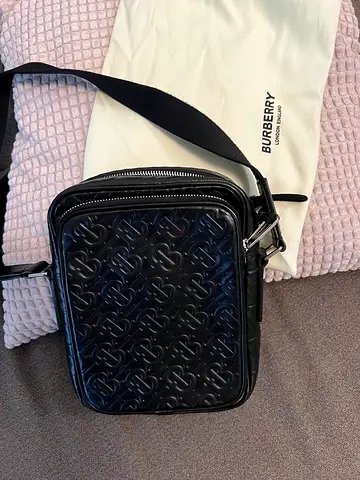 Burberry Leather monogram bag