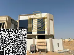 New villa for sale, first occupant Ajman - Al Yasmeen area Corner of two streets - Area 3,200 square