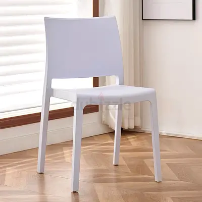 Modern Mid Century Premium Plastic Chair,Curved Back Dining Chairs For Kitchen Garden Lounge