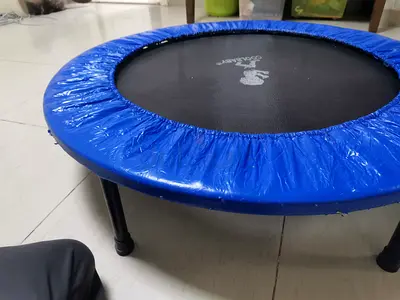 Compact Blue Mini Trampoline for Fun Workouts