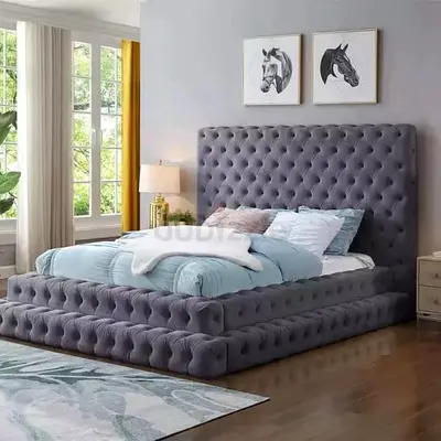 Luxurious Grey Upholstered Bed Frame for Ultimate Comfort