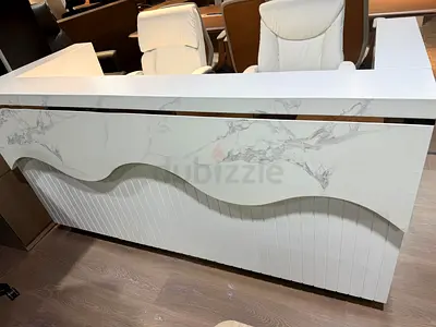 Reception table glossy 180cm modern