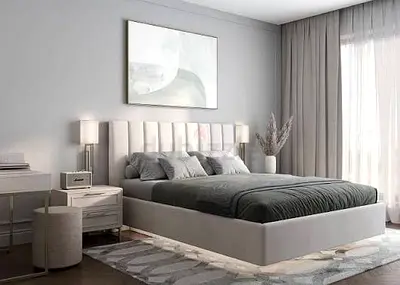 Queen size bed frame with medical mattress