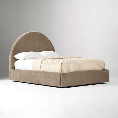 Elegant Contemporary Bed Frame with Soft Upholstery