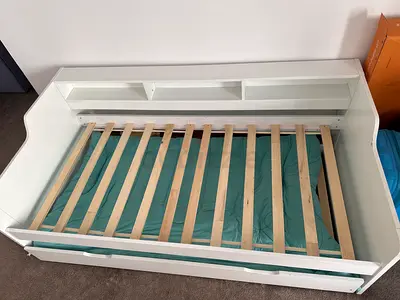 Stylish White Daybed Frame with Storage