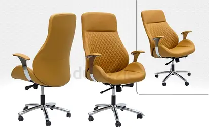 Highback leather revolving chair