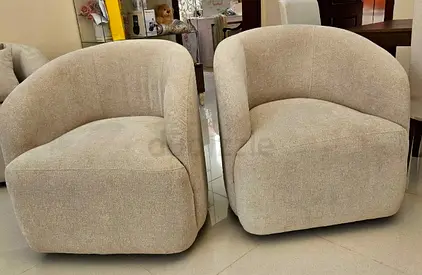 Stylish Pair of Modern Accent Chairs