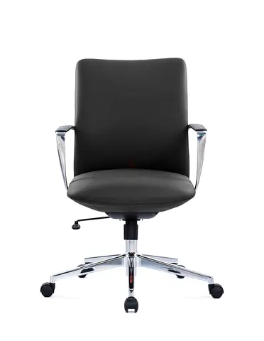 Medium back leather revolving chair