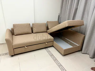 IKEA Holmsund LSahpe sofa bed under storage