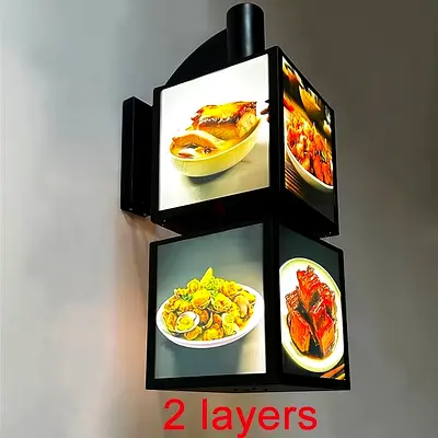Stylish 2-Layer Display Wall Lamp