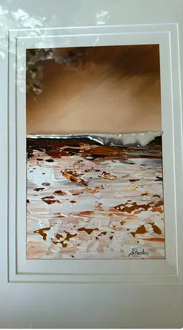 Reduced!! Must Go!!! Mirror Framed Wall Hanging Pair of Stella Parslow Original Art works