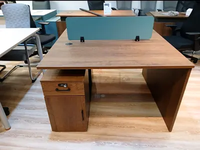 Office staff workstation face to face