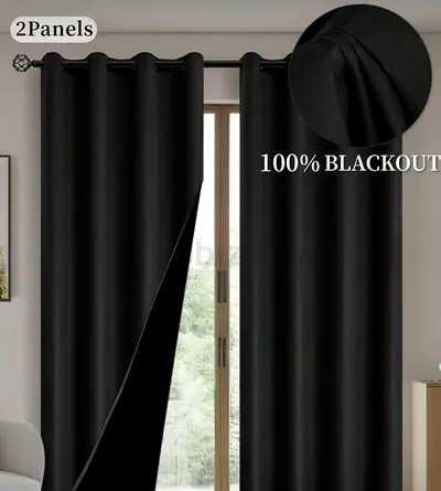 100% Blackout Curtains - 2 Panels