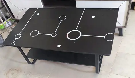 Stylish Black Coffee Table with Modern Design