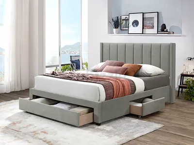 Premium high Quality 180*200 king size bed with drawers