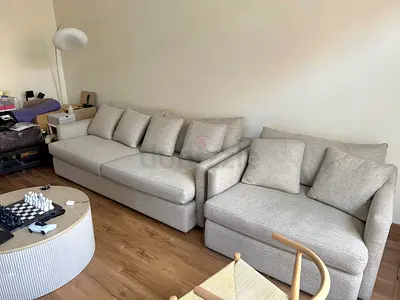 Stylish Comfy CrateBarrel Lounge deep Sofa Beige