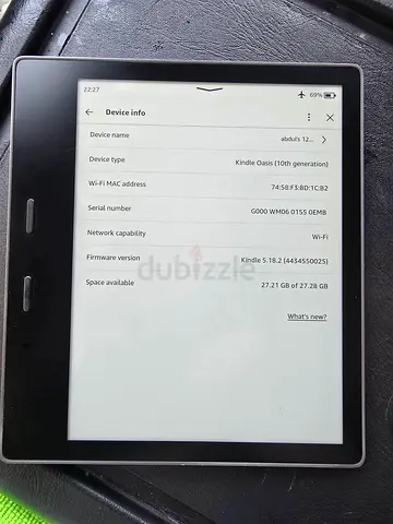 Kindle Oasis 10th Generation - Perfect for Reading Environments