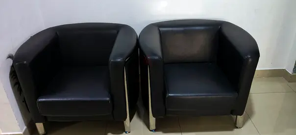 Black single sofa set