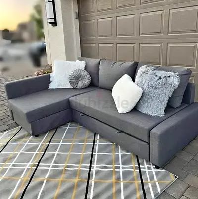 L shape sofa bed with storage Ikea comfortable model FRITHEN)