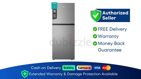 Hisense Refrigerator 260L Double Door  New | Warranty | FREE Delivery | AD5463