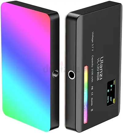 ULANZI VL120 RGB - Professional RGB 120 LED lamp, with colour changing, light colour adjustmen