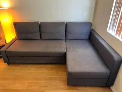 IKEA l shape sofa bed with storage