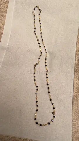 Elegant Black Beaded Necklace