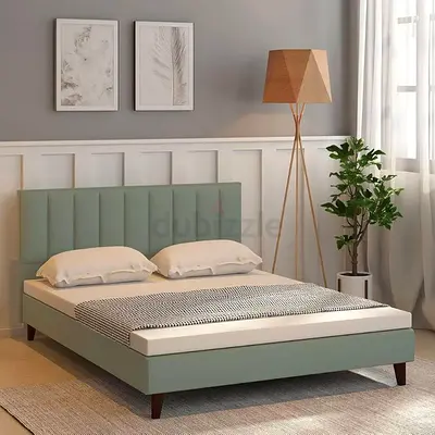 Upholstered dobule Size Bed with Headboard for Bedroom