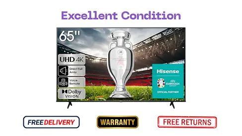 65 Inch TV, Hisense 65 Inch Smart TV, Brand New, Under Warranty, Free Delivery