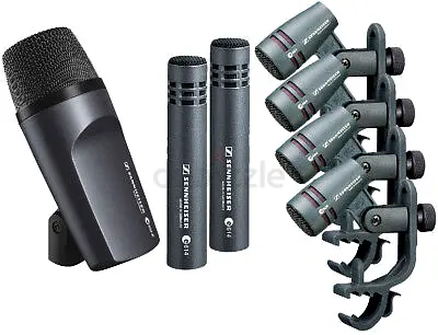 Sennheiser  600 Complete Drum Mic Set in Plastic Case - 1 x E 602-II, 4 x E 604, 2 x E 614
