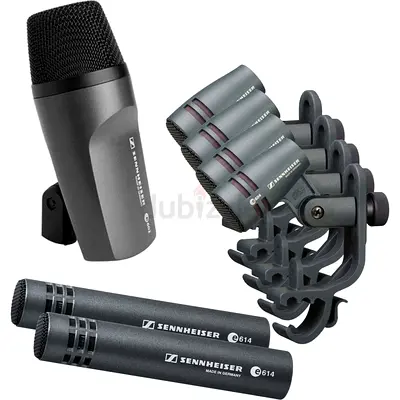 Sennheiser  600 Complete Drum Mic Set in Plastic Case - 1 x E 602-II, 4 x E 604, 2 x E 614