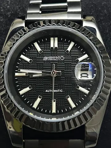 Seiko Watch Mod Blacked Out