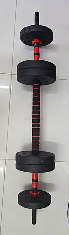 Power Up Your Workouts with 20KG Dumbbells with extension rode for bar.